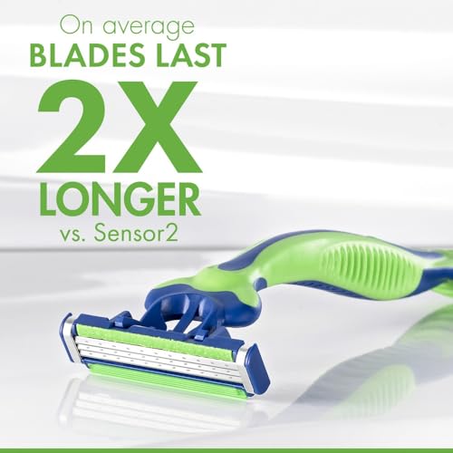 Gillette Sensor3 Sensitive Men's Disposable Razor, 4 Razors