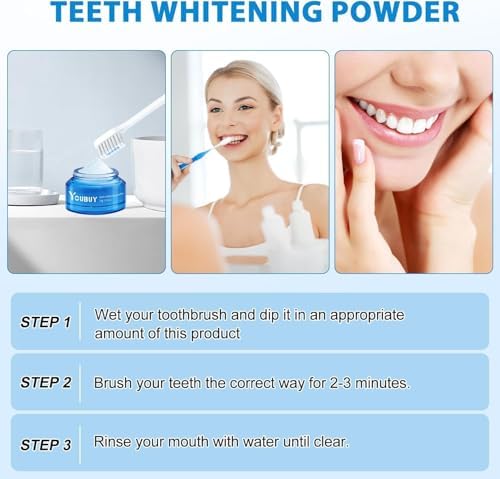 Teeth Whitening Powder, Teeth Whitening Toothpaste,White Tooth Powder,Instant,Stain Removal & Fresh Breath (2)
