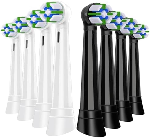 Toothbrush Heads Compatible with Oral B iO Replacement Heads, Soft Bristles& 16° Angled Design,Fit for iO Models,8 Count for Family Sharing