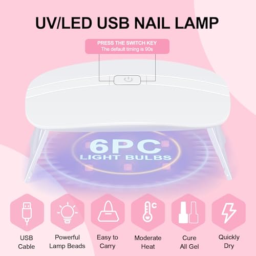 Acrylic Nail Kit for Beginners with Everything 3pc Acrylics Powder 6pcs Gel Nail Polish 18pcs Glitter Decoration Powder Professional Nails Kit Acrylic Set with U V Light and Drill Gifts for Women