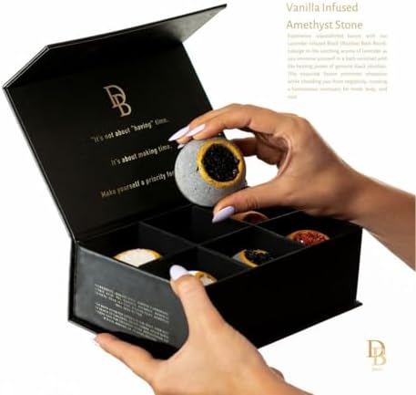 Bath Bombs, 6PC Luxury Gift Set, Girls Gifts, Mothers day Surprise, Valentines Day, Relaxing Kit, Bath Bombs for Women, Organic, Non Toxic, for Sensitive Skin, Natural, Lavender, Essential Oils & Salt