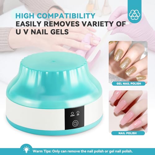 SAVILAND Pro Steam Nail Polish Remover: Nail Soaking Bowl Automatic Heating Gel & Acrylic Removal System for Salon & Home Use