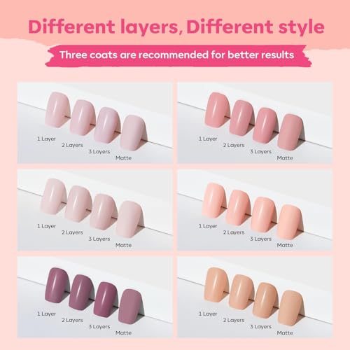 modelones Nail Polish 6 Colors Neutral Nude Set Nude Pink Spring Summer Quick Dry Mini Finger Bulk Manicure Diy Nail Art Home Salon Gift For Women Girl