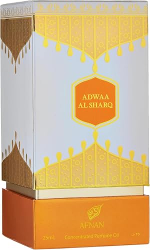 Afnan Adwaa Al Sharq for Unisex Concentrated Perfume Oil, 0.84 Ounce
