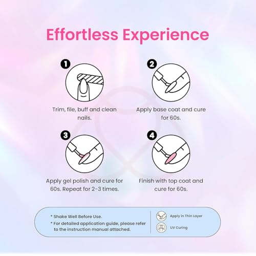 Beetles Glitter Gel Nail Polish 6 Colors Sparkle Pink Purple Blue Gel Polish Kit Chameleon Crushed Diamond Multifunction Soak off Uv Nail Gel DIY Manicure