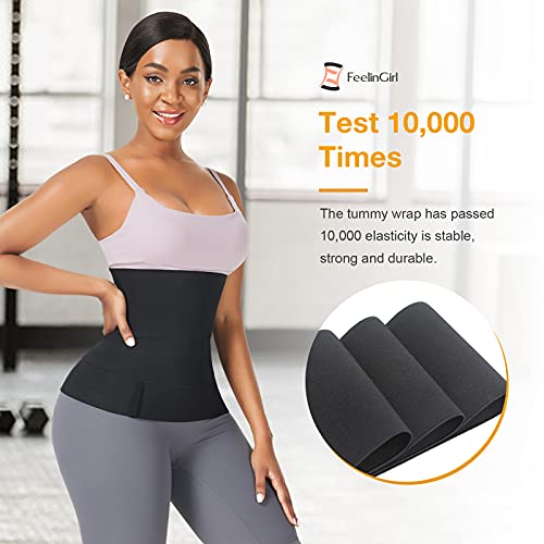 FeelinGirl Waist Trainer for Women Bandage Wrap Sauna Belt Long Torso Tummy Wraps Belly Body Shaper Waist Trimmer Belt