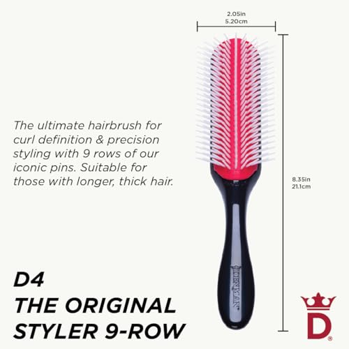 Denman D4 Curl Definer & Styler Hairbrush (Black)
