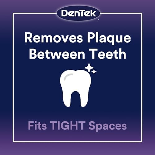 DenTek Easy Brush Plaque Control Interdental Cleaners, Tight, 16 Count, 6 Pack