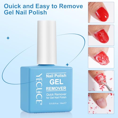 Gel Nail Polish Remover, (3pcs) Gel Polish Remover for Nails, No Need for Foil, Quick & Easy Polish Remover In 3-5 Minutes, No Need Soaking Or Wrapping-15ml