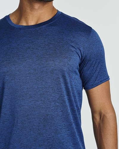 5 Pack Men’s Active Quick Dri Dry Fit Crew Neck T Shirts Athletic Running Gym Workout Short Sleeve Tee Tops Camisas Para Hombres Summer