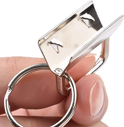 45Pcs 1 inch Silver Key Fob Hardware Kits 1” Metal Keyfobs Hardware Bulk for Keychains Fob Wristlet Hardware with Key Ring for Lanyard