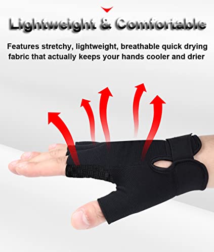 Fingerless Gloves Bicycle Gloves, Tactical Gloves Airsoft Gloves Training Gloves Fishing Gloves, Biking Gloves Men & Women (Black, Small)