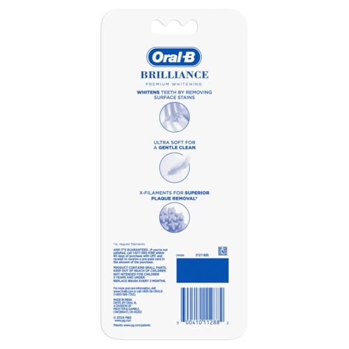 Oral-B Pro Whitening Brilliance Toothbrushes, Extra Soft, Black, Coral, and Teal, 4 Count