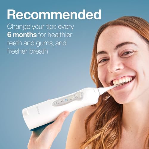 AquaSonic Aqua Flosser Replacement Tips - 5 Tips, 4 Types: Standard, Periodontal, Orthodontic & Tongue Scraper - Genuine, Authentic Parts (Black)