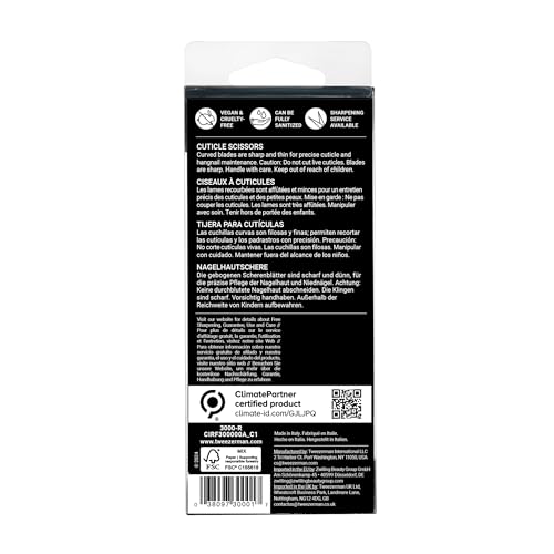 Tweezerman Long Lasting Sharp Cuticle Scissors, Nickle Plated