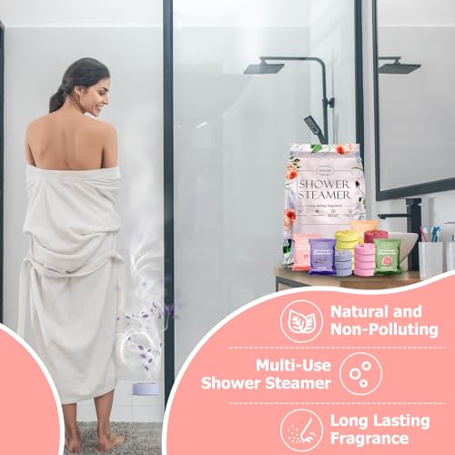 Shower Steamers Aromatherapy Gifts for Women- SWCANDY 18 Pack Shower Bombs Birthday Gifts for Women Mom, Bath Bombs with Essential Oils Stocking Stuffers, Self Care and Relaxation