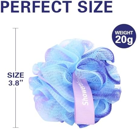 20 Pack Mini Shower Loofah Bath Sponge 20G, Soft Travel Size Nylon Mesh Puff for Body Wash, Loofah Shower Exfoliating Scrubber Pouf for Women and Men, Full Cleanse, Beauty Bathing Accessories