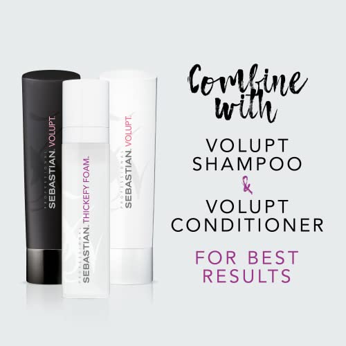 Sebastian Professional Thickefy Foam | Flexible Hold Styling | Thickens & Conditions Fine Hair | 6.8 fl oz.