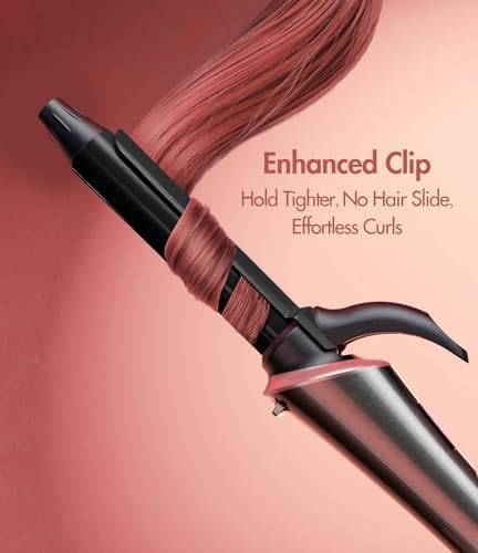 3/4 Inch Curling Iron for Short Hair, Dual Voltage Curling Iron Travel Size with 5 Adjustable Heat Settings, Mini Curling Iron Ceramic Barrel with Argan Oil Infused