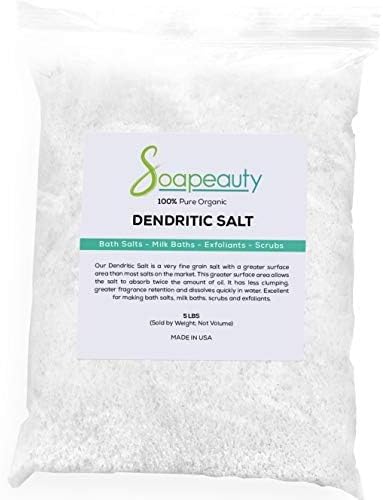 Soapeauty DENDRITIC Salt 5 lbs | Bath Scrub, Exfoliants, Milk Bath, and More | Premium Fine Grain for Body Relaxation