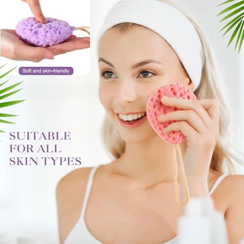 36 Pcs Bath Sponge Deep Cleansing Body Loofah Gentle and Deep Exfoliating Body Scrubber Bath Accessories Men Women Baby Sponge for Bathing Shower (Multicolor)