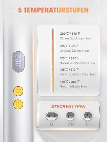 SHEGLAM Straightener Brush 3D Ionic Hair Straightening Brush with 24K Gold Heated Comb, Anti-Scald Design, 60s Fast Heat-Up, Auto-Off, Frizz Control, Sleek & Smooth Styling