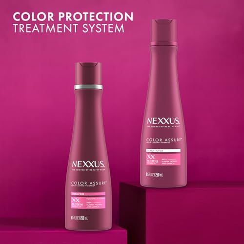 Nexxus Shampoo & Conditioner, Color Assure – Hair Products for Color-Treated Hair, Enhance Vibrancy up to 40 Washes, 8.5 Oz Ea