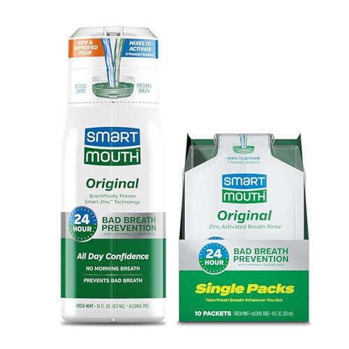 SmartMouth Original Activated Mouthwash & Single Packs, Travel Mouthwash, Fresh Mint