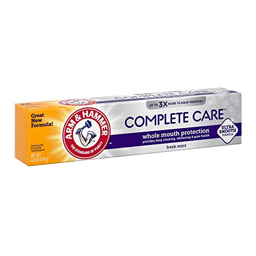Arm & Hammer Complete Care Stain Defense Fluoride Anticavity Toothpaste, 6 oz (Pack of 6) (Packaging May Vary) (Packaging May Vary)