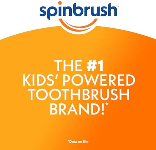 Spinbrush Kids Electric Toothbrush, Glow in The Dark, Battery-Powered