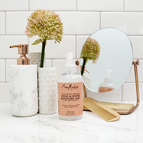 SheaMoisture Curly Hair Bundle: Frizz Free Mousse 7.5 Fl Oz, Curl Enhancing Smoothie 12 Oz, Hold & Shine Mist 8 Fl Oz for Styling