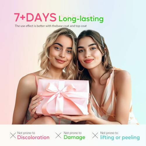 Morovan Nail Polish Set Fingernail: 48PC Air Quick Dry Nail Polish Kit with 2PC Base Top Coat Regular Nail Polish Pack Finger Nail Polish Bulk Gift for Women Girls