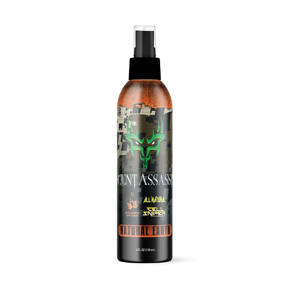 Scent Assassin Field Spray - Natural Earth, 4 fl oz - Hunting Scent Eliminator - Cover Scent for Deer Hunting - Scent Control - Deer Hunting Accessories - Scent Away for Hunting & Camping