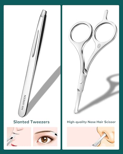 MR.GREEN Manicure Kit 10 in 1, German Stainless Nail Clippers Set, Professional Personal Nail Care Kit Manicure Pedicure Set, Portable Travel Nail Kit with Exquisite Leather Case for Men & Women