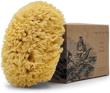 Sea Wool Sponge 5.5" - Natural Sea Sponge for Bathing and Shower - Durable, Sustainable & Environment-Friendly Loofah for Body