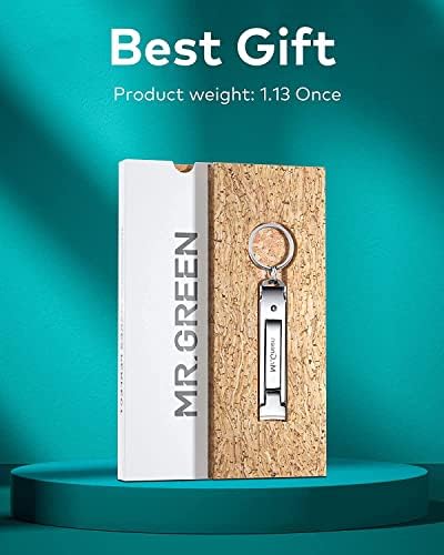 MR.GREEN Portable Nail ClippersMedical Grade Stainless Steel Foldable Nail Cutter Ultra Slim Travel Design