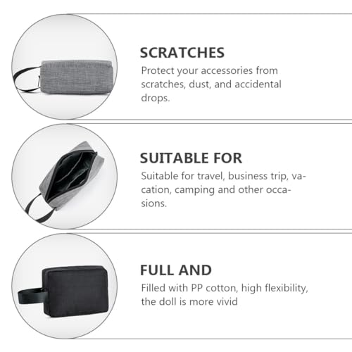 TOGEVAL 2Pcs Digital Accessory Organizing Bags Set, Waterproof Portable Storage Pouches with Zipper, Sundries and Travel Cable Organizer for Electronics and Small Gadgets