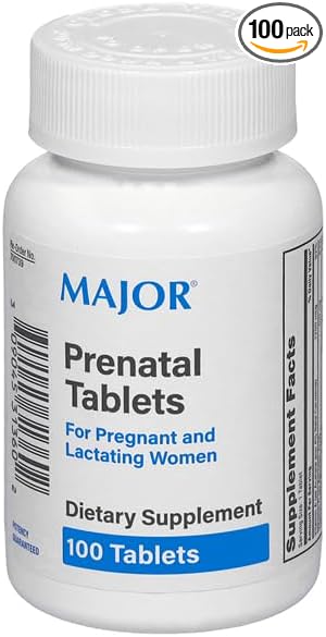 Major Prenatal Tablets for Pregnant and Lactating Women - Dietary Supplement - 100 Tablets