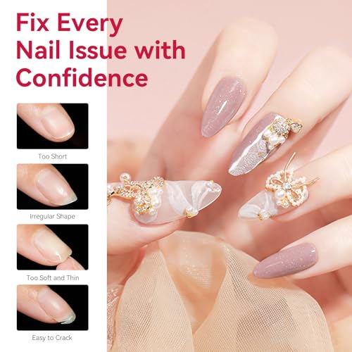 Makartt Almond Nail Tips, 500pcs Medium Pre-buffed Full Cover Clear Press on Nails 10 Sizes Soak Off Soft Gel Nail Tips Extension Professional Acrylic Fake Nails No Crease False Nail Salon DIY Art