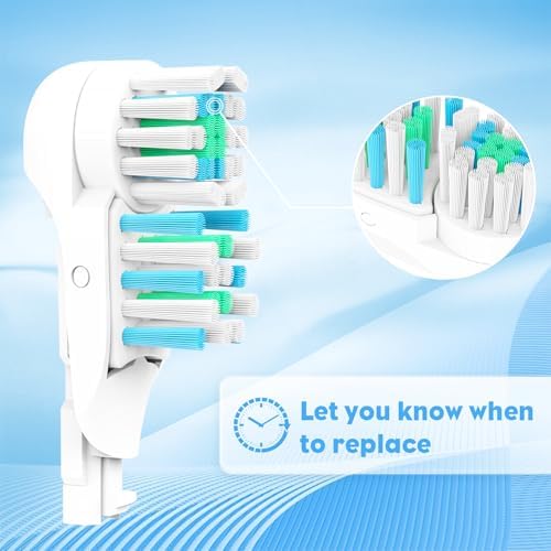 12 Pcs 3D White Replacement Toothbrush Heads Dual Clean Replacements Attachments Brush Heads Sensitive Refill Accessories fit for Oral B 4732 3733 4734