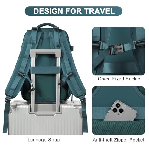 coofay Travel Backpack Carry on Flight Approved Mochila De Viaje Carry on Backpack for Airplanes Spirit Airlines Personal Item Bag 18x14x8 Inches Travel Bag Traveling Backpack for Women Men