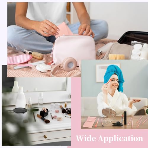 12 Sets Travel Makeup Brushes, Makeup Brush Bag with 8 Brushes, Bridesmaid Gift, Synthetic Fiber Makeup Brush, Foundation Blush Shadow Brush Set, Portable Makeup Brush Set for Weddings, Parties