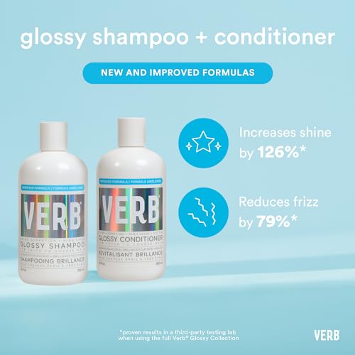 VERB Glossy Shampoo – Cleanses + Adds High Shine for Thick to Coarse Hair – Vegan, No Parabens or Harmful Sulfates