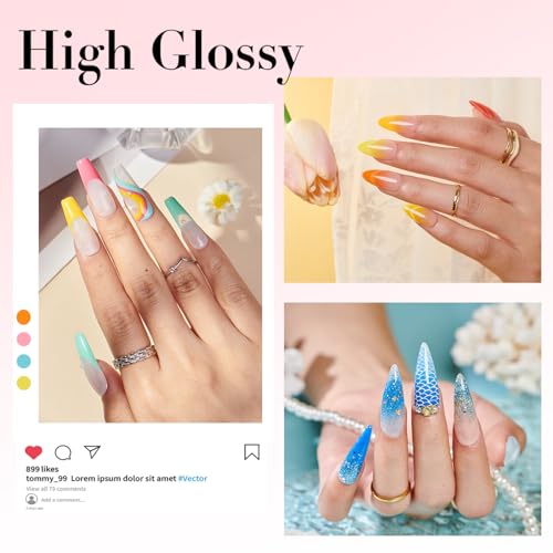 AZUREBEAUTY 170Pcs Dip Powder Starter Kit, 36 Spring Summer Blue Yellow Pink Neon Color Dipping Powder With Essential Liquid Set for French Nail Art Manicure Salon DIY Home