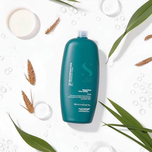 Alfaparf Milano Semi di Lino Reconstruction Reparative Sulfate Free Shampoo for Damaged Hair - Color Safe - Repairs, Restores Fiber & Elasticity - Paraben Free - Vegan (33.8 oz)