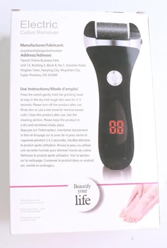 Electric Foot Callus Remover Kit, Elmchee Rechargeable Callous removers 3 Grinding Heads Waterproof Foot Scrubber File, Professional Pedicure Tools kit Feet Care for Dead, Cracked Dry Skin
