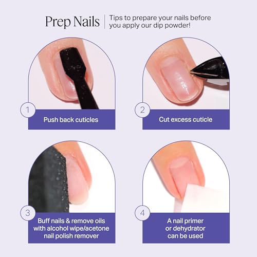 Nailboo Here's a Tip Premium Dip Nails Starter Kit, Nail Powder Dip Kit for DIY At Home Manicure, Includes Dipping Powder and Liquids, White