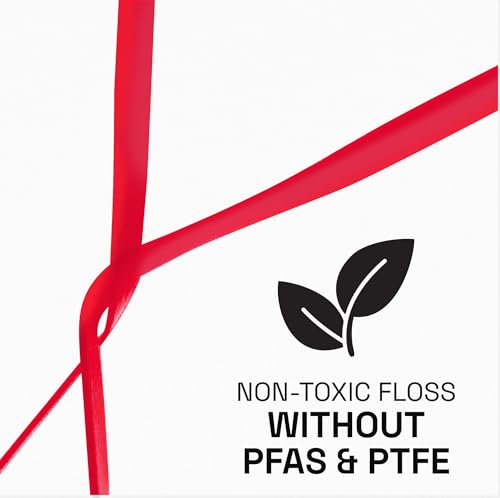 REACH Waxed Dental Floss, Cinnamon, Plaque Remover for Teeth, Shred Resistant, Floss Slides Smoothly, Easy to Use, Waxed, Deep Cleaning Teeth, Oral Care, PFAS Free, for Adults & Kids, 6 Pack, 55 yd