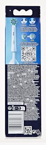 Oral-B Pro Cross Action Electric Toothbrush Head, X-Shape and Angled Bristles for Deeper Plaque Removal, Pack of 8 Toothbrush Heads, White