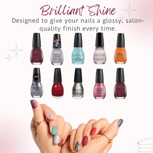 Sinful Colors Nail Polish Set 10 Piece Surprise, Plus 2 Bonus Repeat Shades